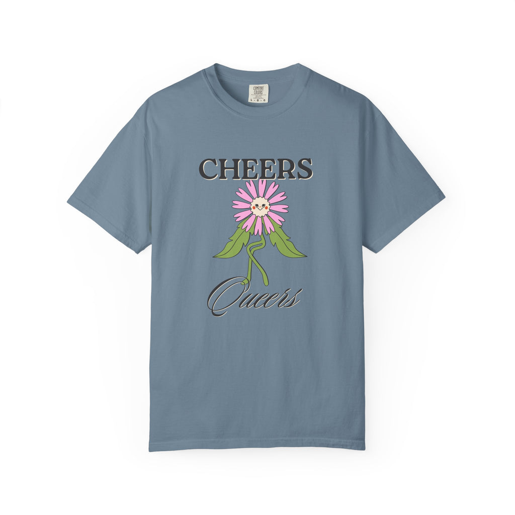 Cheers Queers Floral T-Shirt — Pride Friendly Graphic Tee