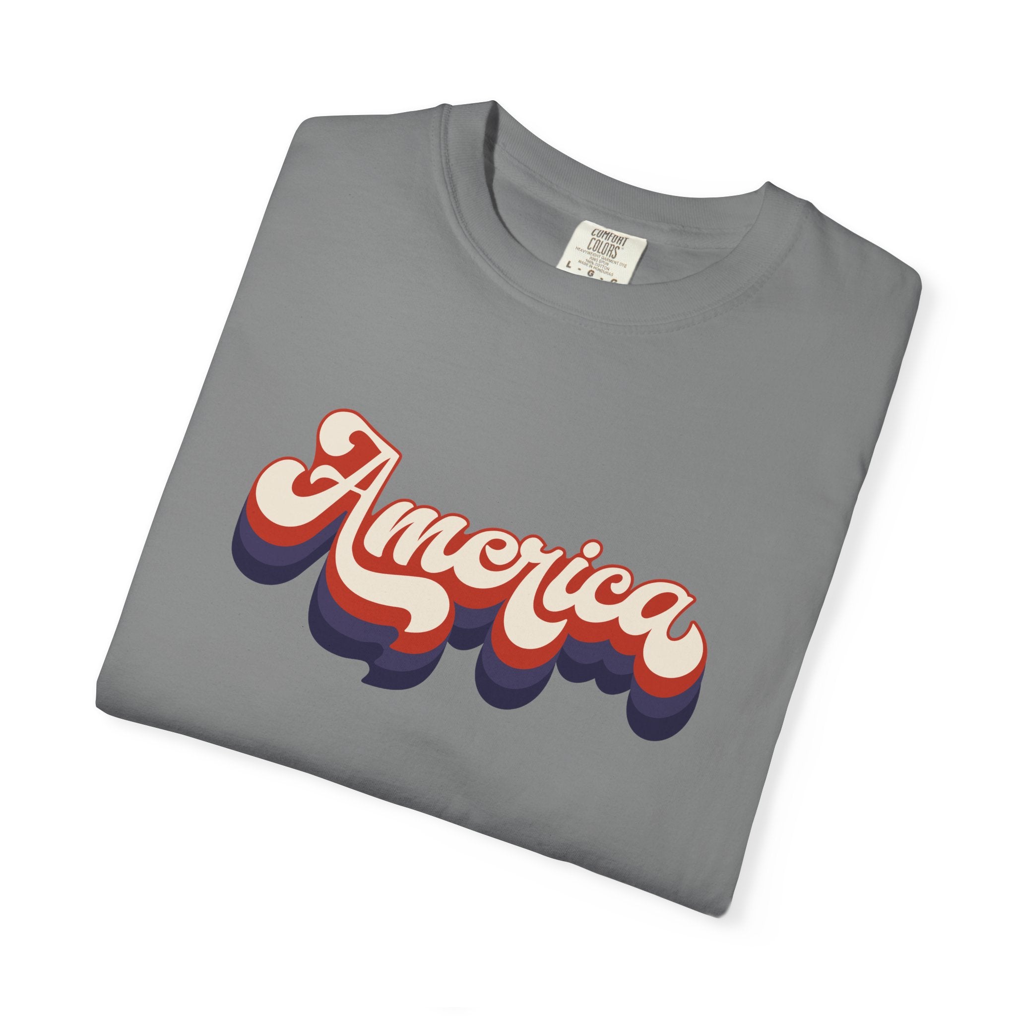 Retro 'America' T-Shirt — Vintage 70s Patriotic Graphic Tee