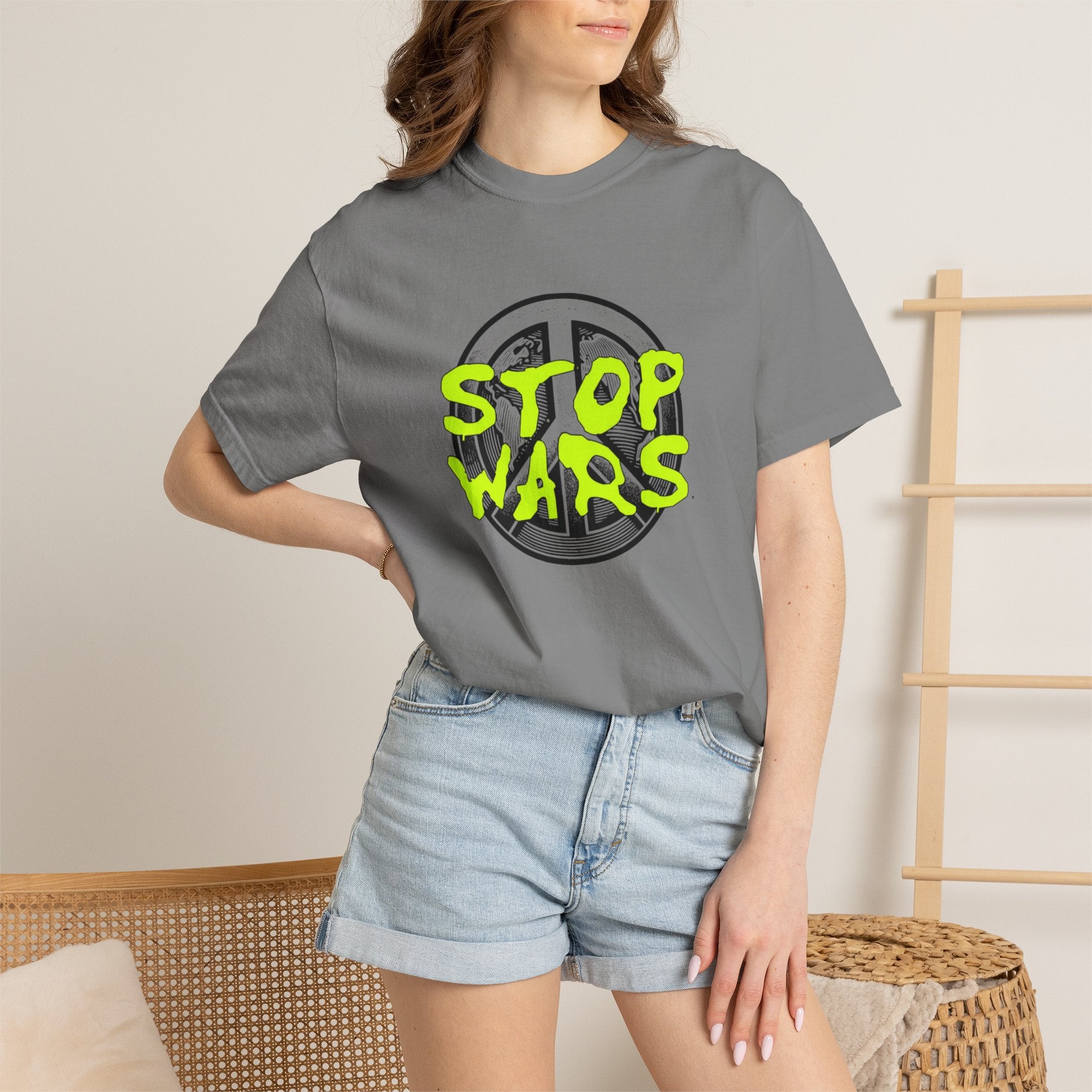 Peace Sign "Stop Wars" T-Shirt — Anti-War Graphic Tee