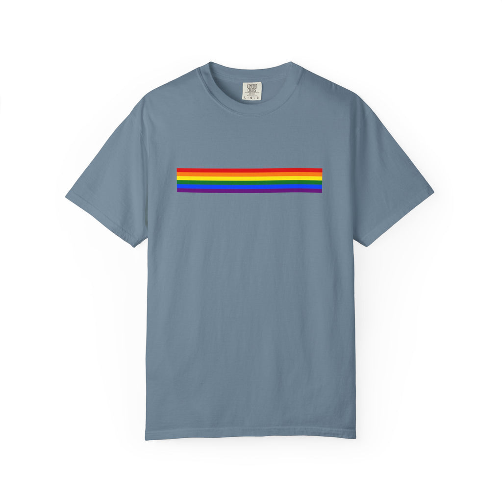 Rainbow Stripe T-Shirt — Pride Minimalist Tee