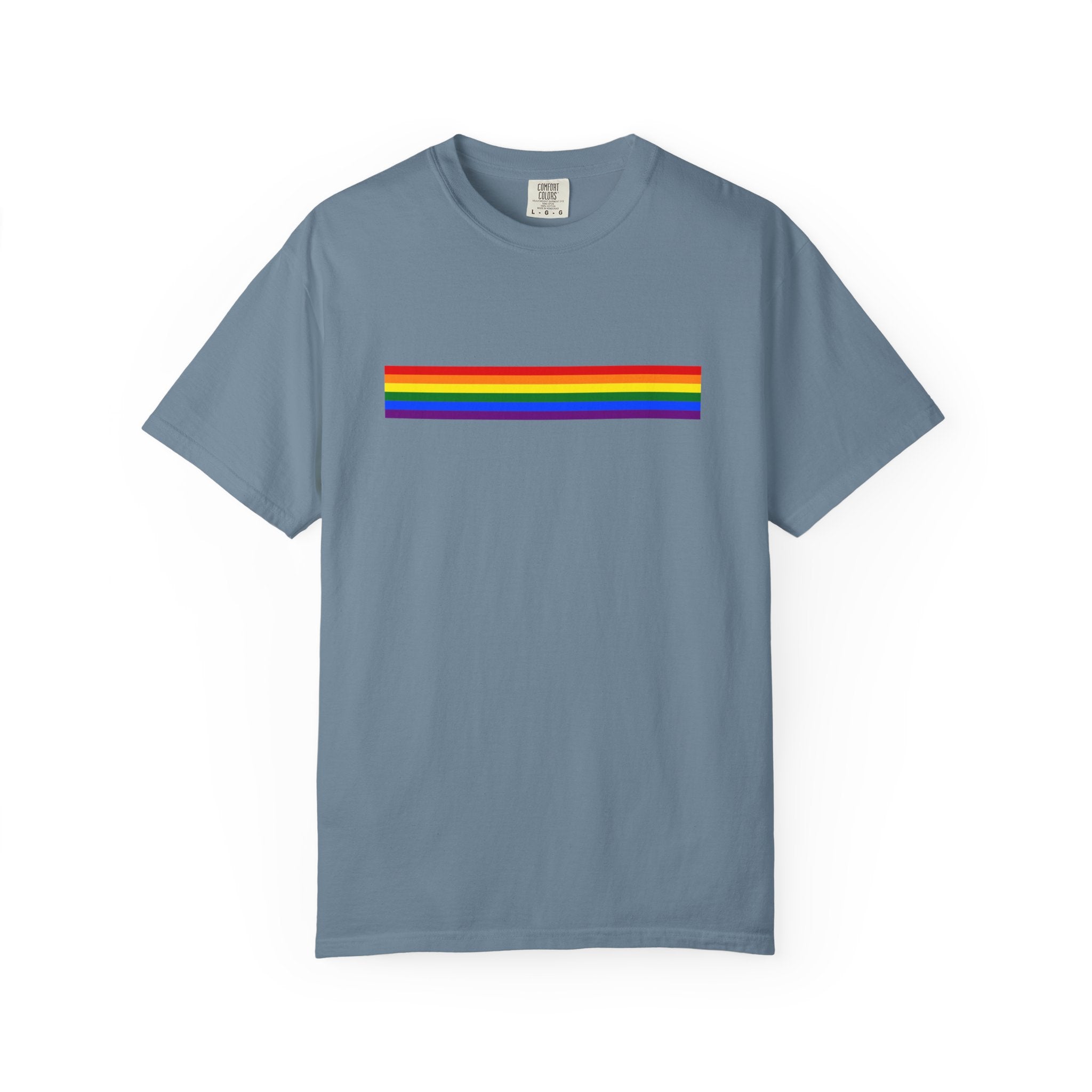 Rainbow Stripe T-Shirt — Pride Minimalist Tee