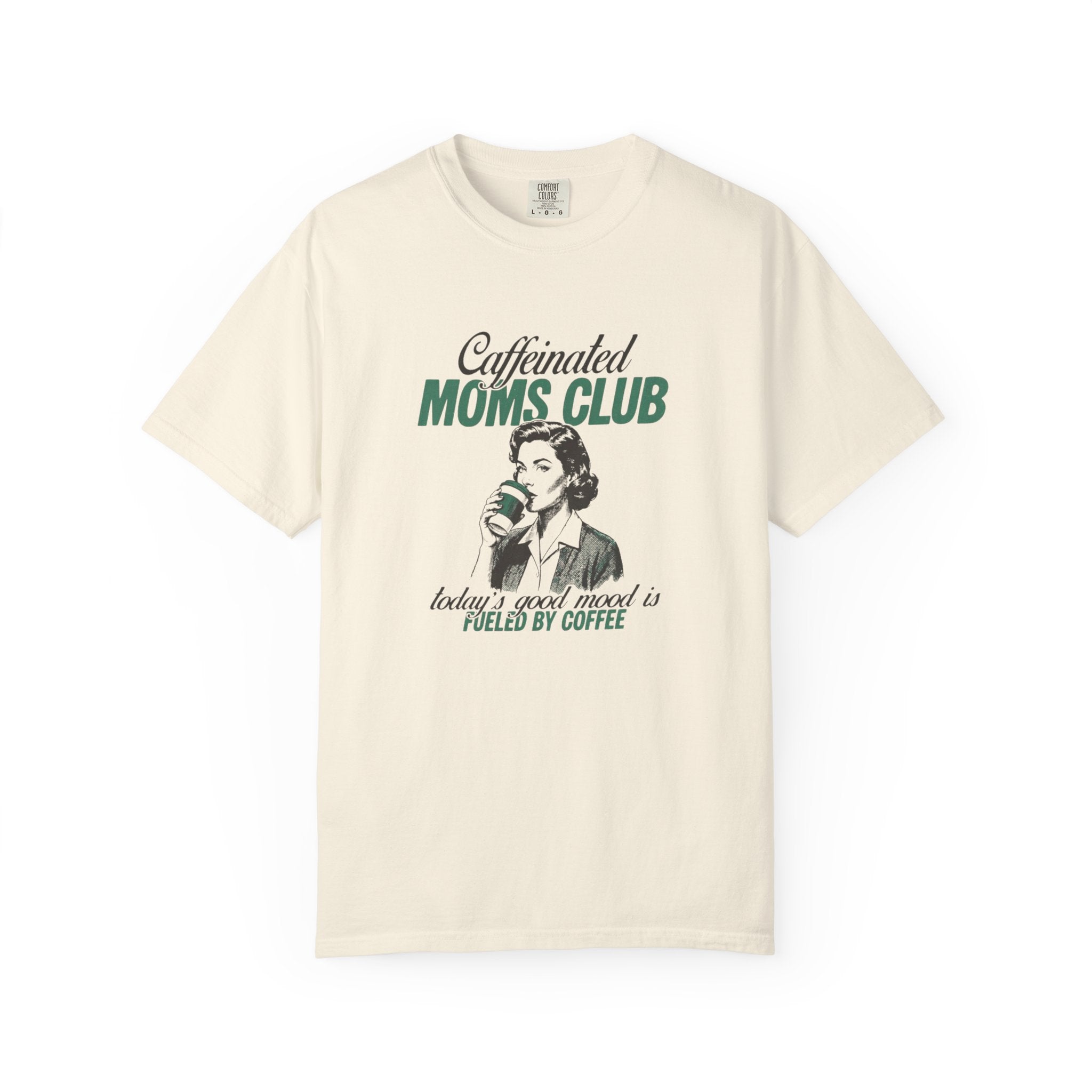 Caffeinated Moms Club T-Shirt — Vintage Coffee Mom Tee ("Fueled by Coffee")