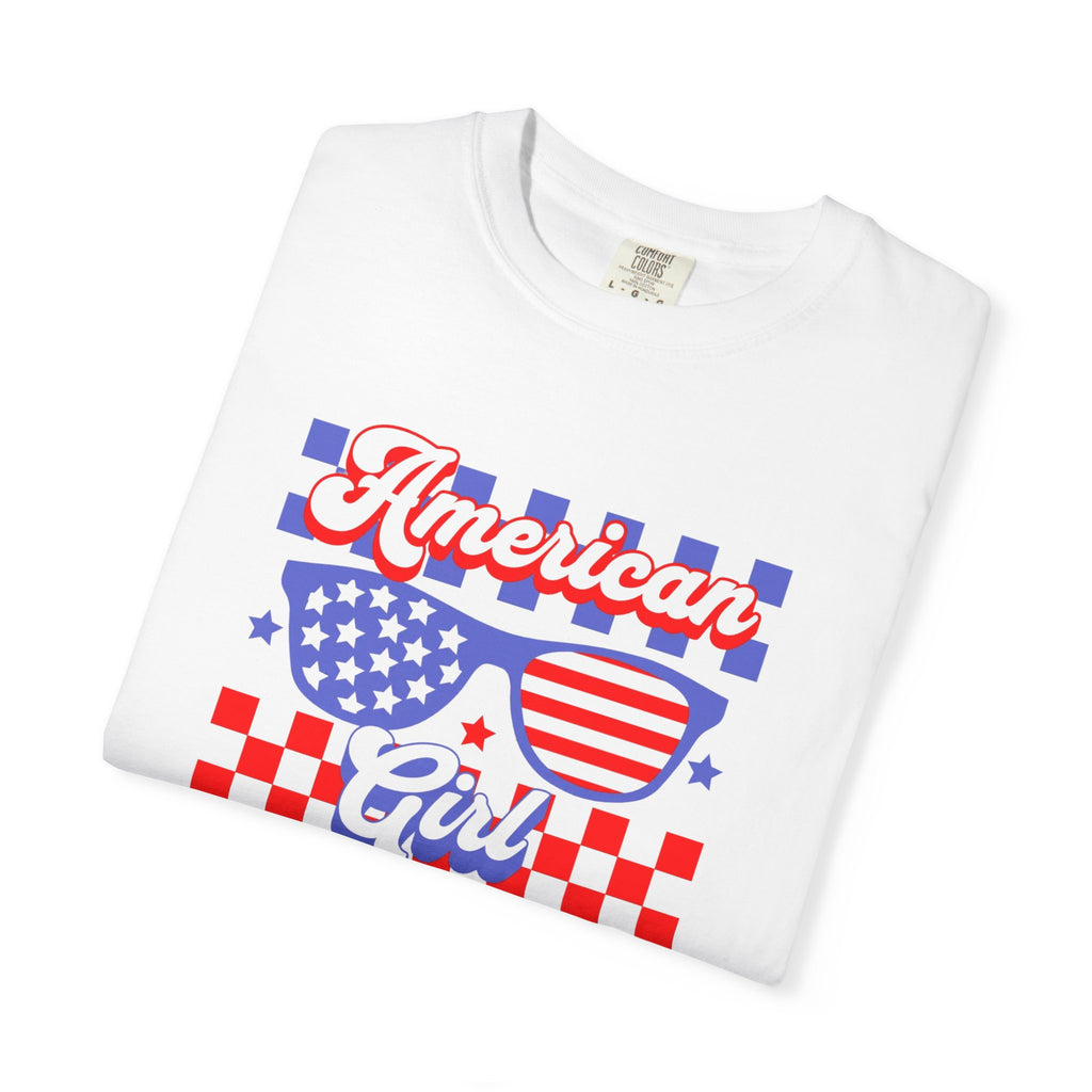 American Girl T-Shirt — Retro Patriotic Sunglasses Tee