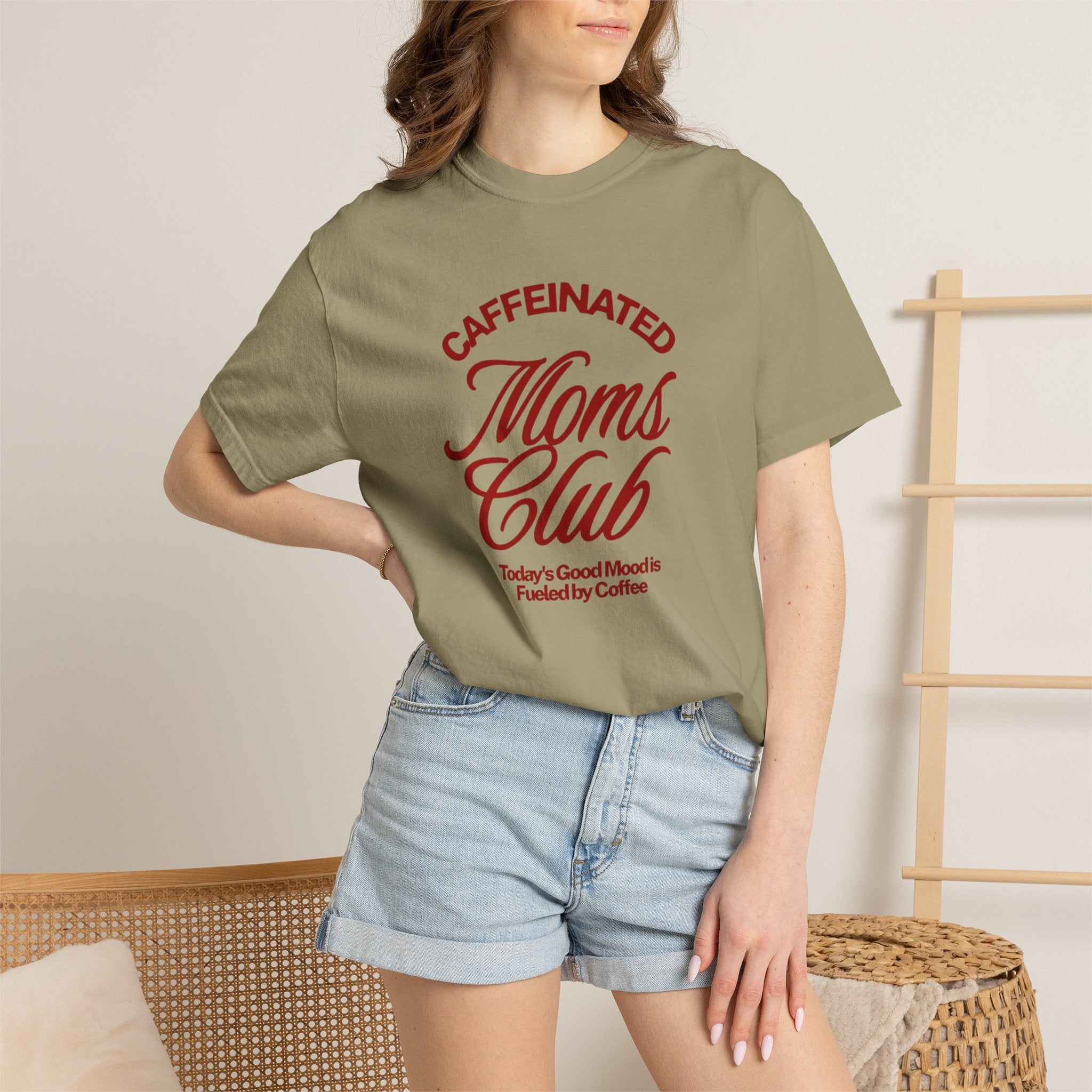 Caffeinated Moms Club T-Shirt — Retro Coffee Mom Tee