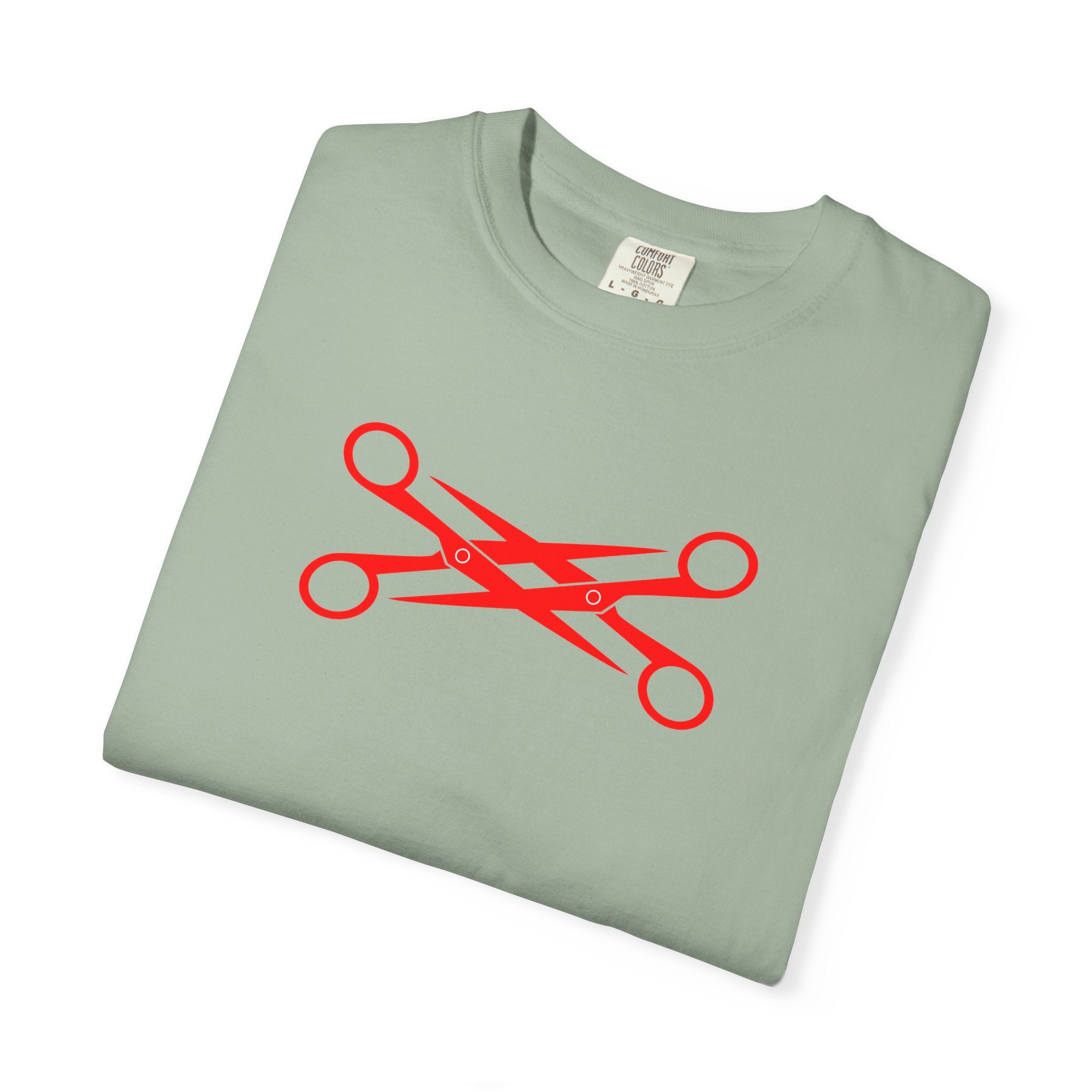 Scissors Cross Graphic T-Shirt — Minimalist Barber & Stylist Tee