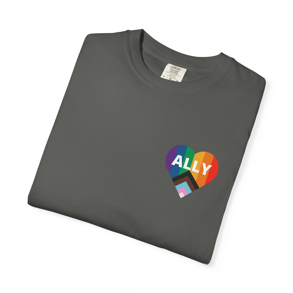 Ally Heart Rainbow T‑Shirt — LGBTQ+ Ally Pride Tee