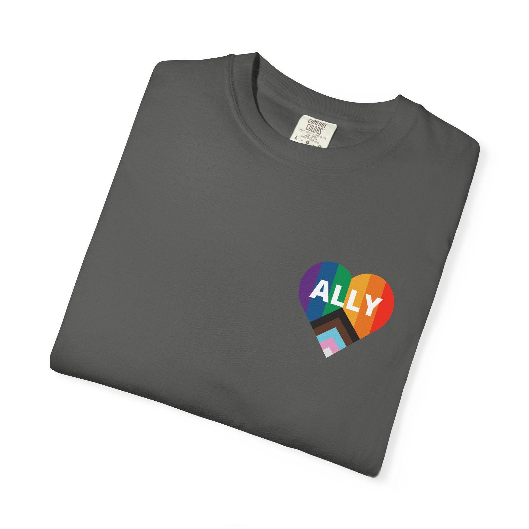 Ally Heart Rainbow T‑Shirt — LGBTQ+ Ally Pride Tee