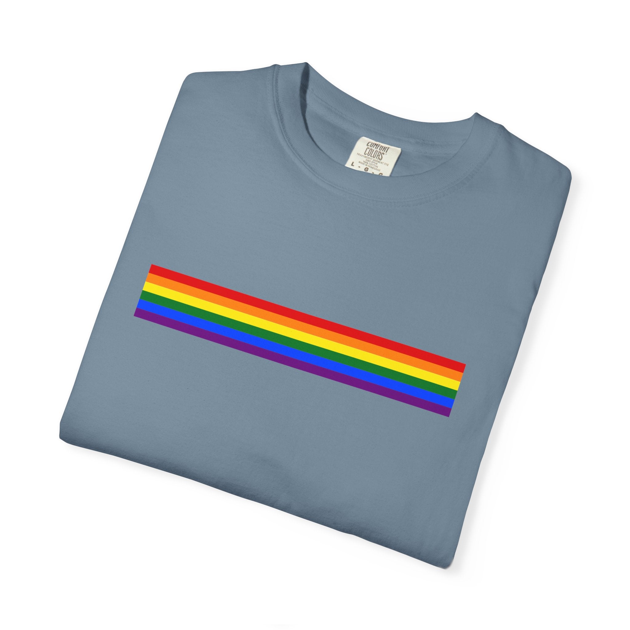 Rainbow Stripe T-Shirt — Pride Minimalist Tee