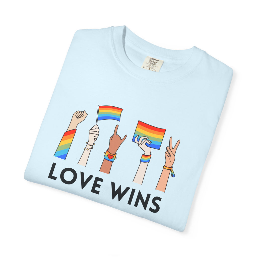 Love Wins T-Shirt — Rainbow Pride Hands Graphic Tee