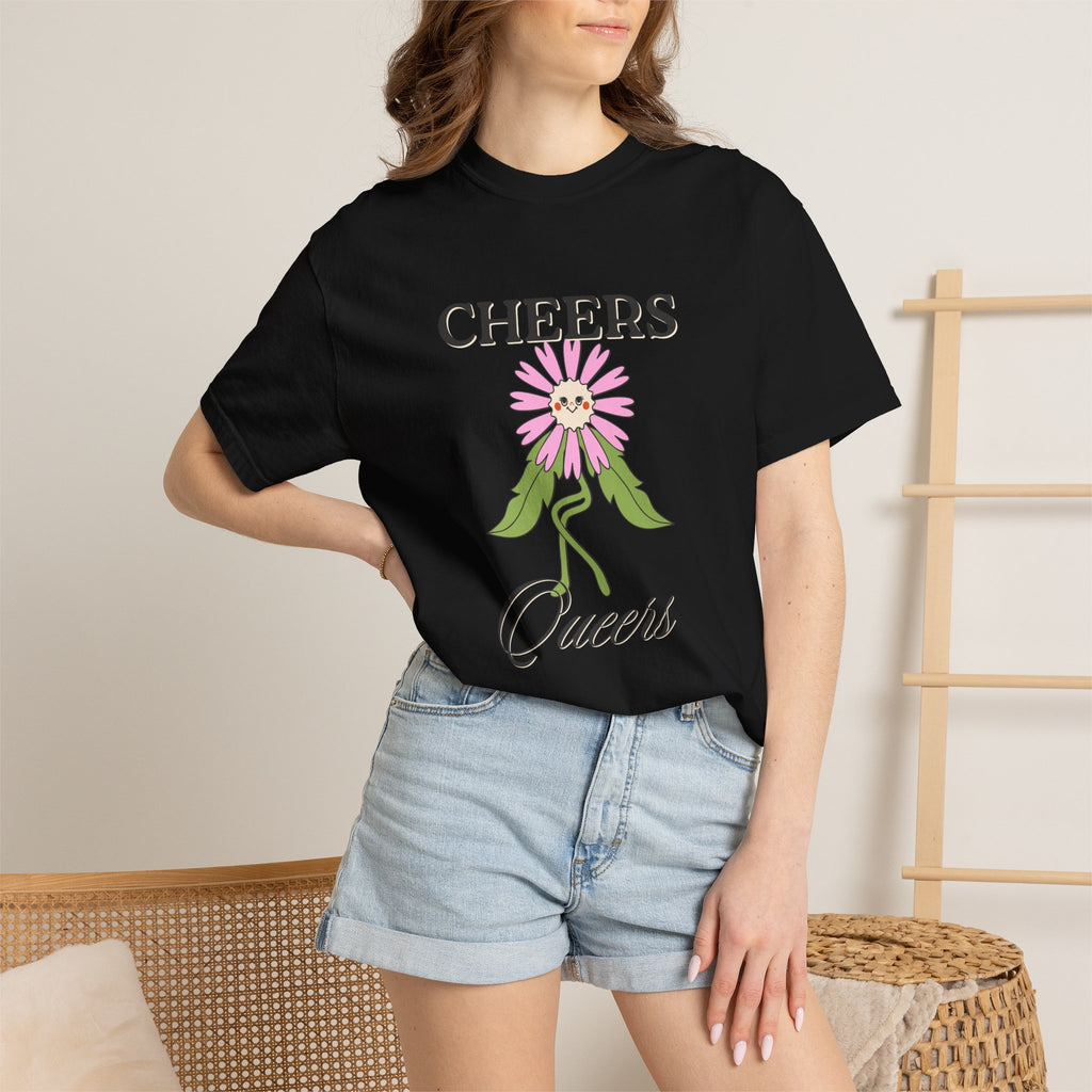 Cheers Queers Floral T-Shirt — Pride Friendly Graphic Tee