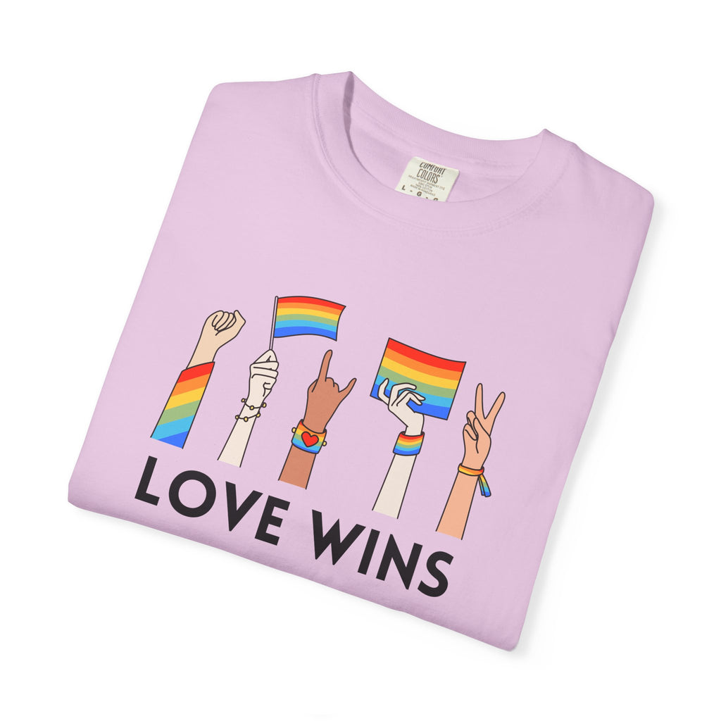 Love Wins T-Shirt — Rainbow Pride Hands Graphic Tee