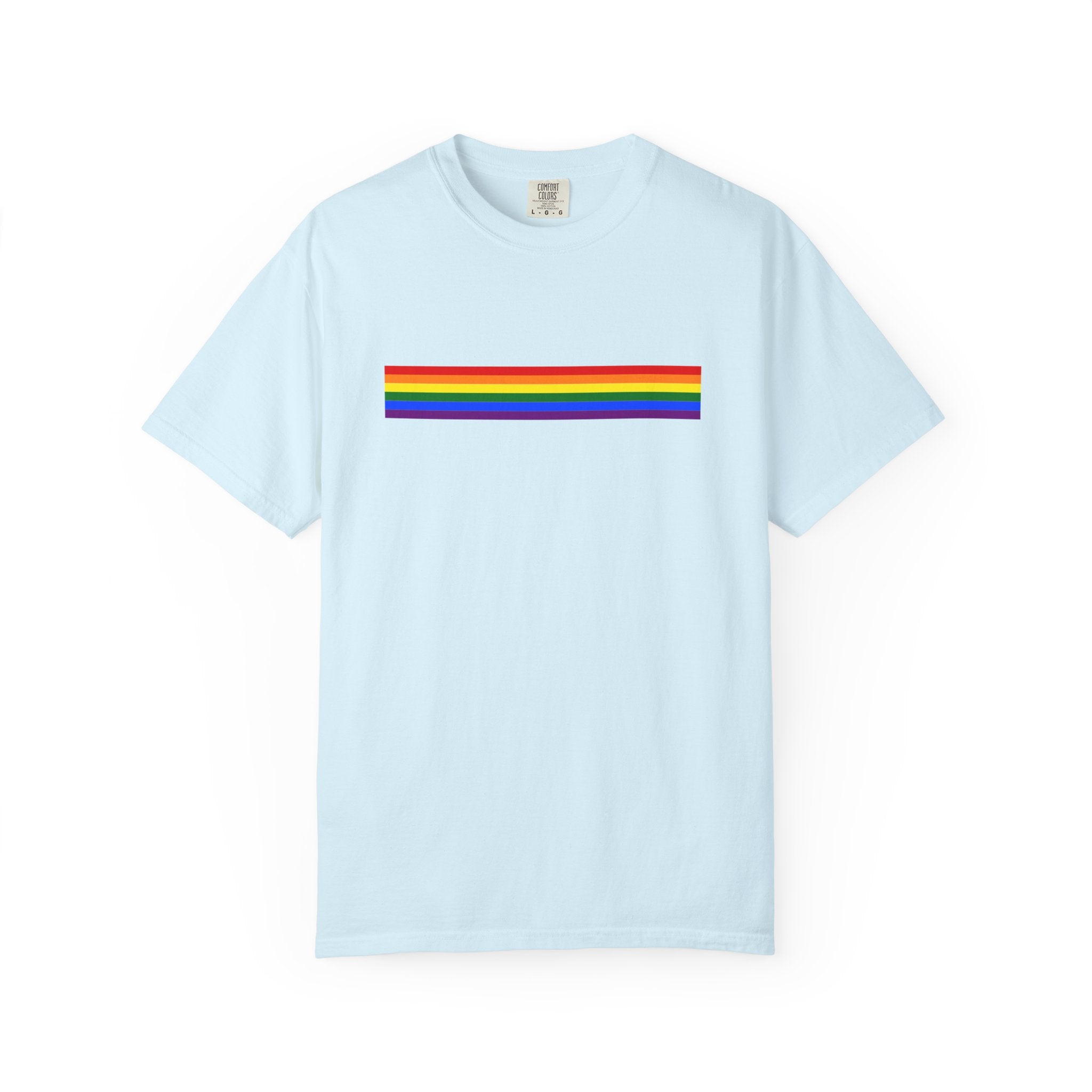 Rainbow Stripe T-Shirt — Pride Minimalist Tee