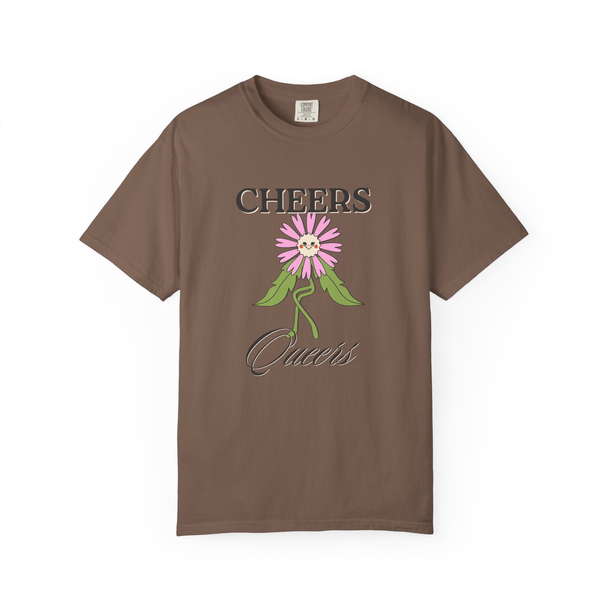 Cheers Queers Floral T-Shirt — Pride Friendly Graphic Tee