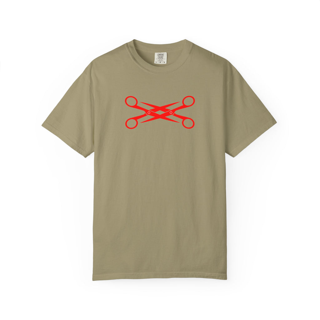 Scissors Cross Graphic T-Shirt — Minimalist Barber & Stylist Tee