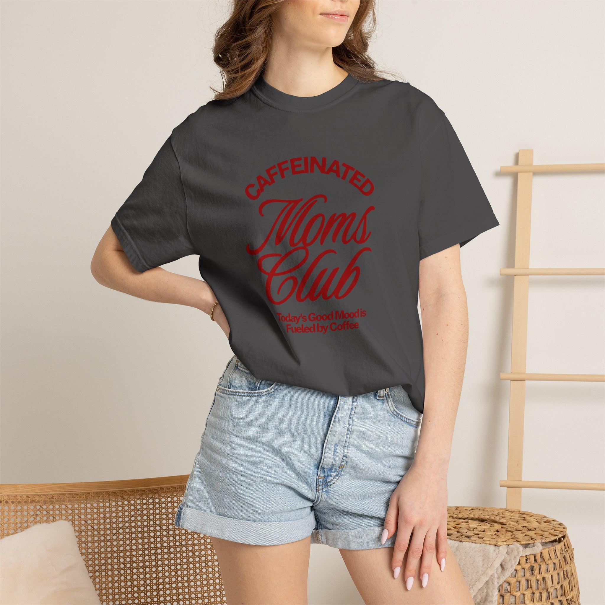 Caffeinated Moms Club T-Shirt — Retro Coffee Mom Tee