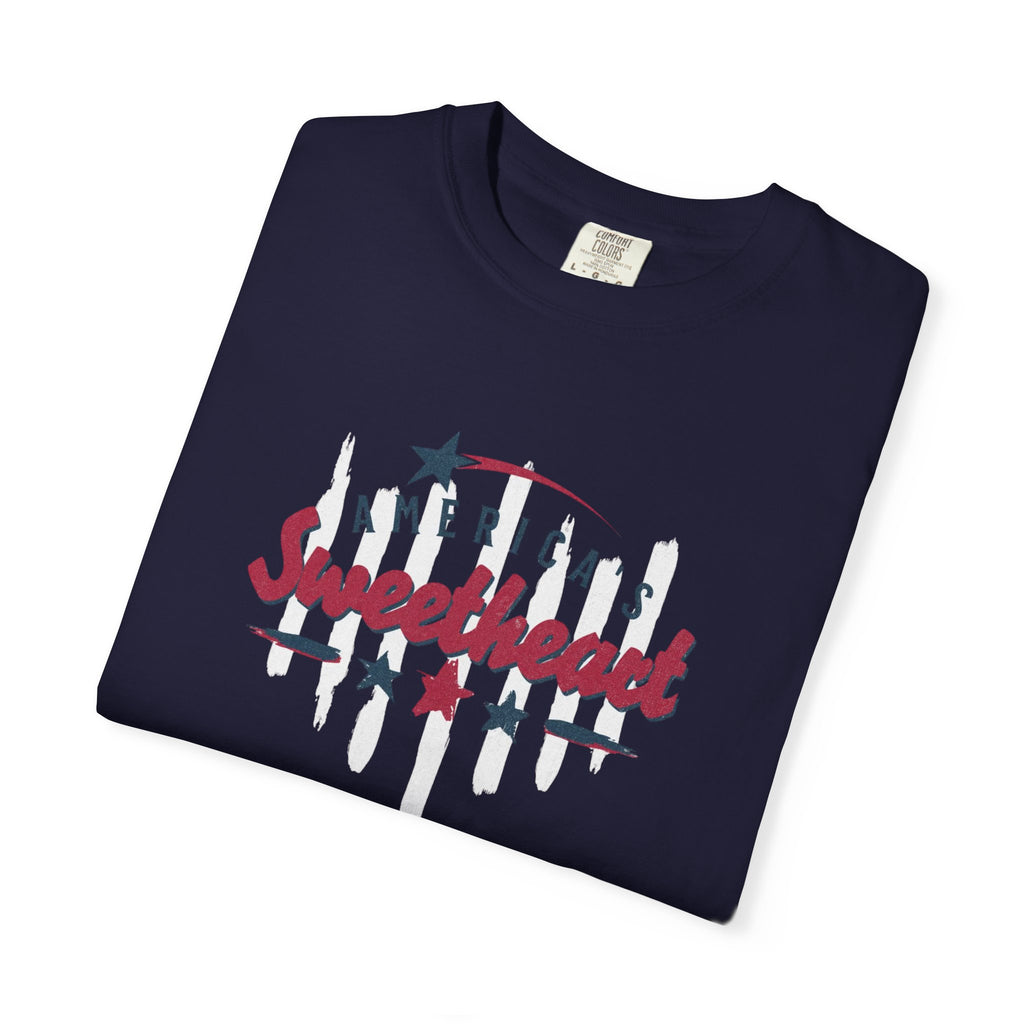 America's Sweetheart T-Shirt — Patriotic Vintage Stars Tee