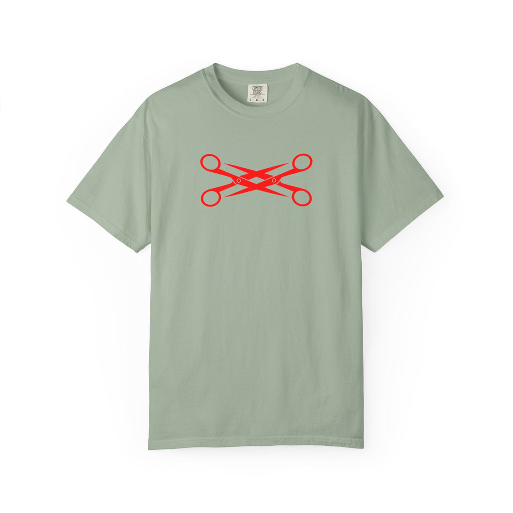 Scissors Cross Graphic T-Shirt — Minimalist Barber & Stylist Tee