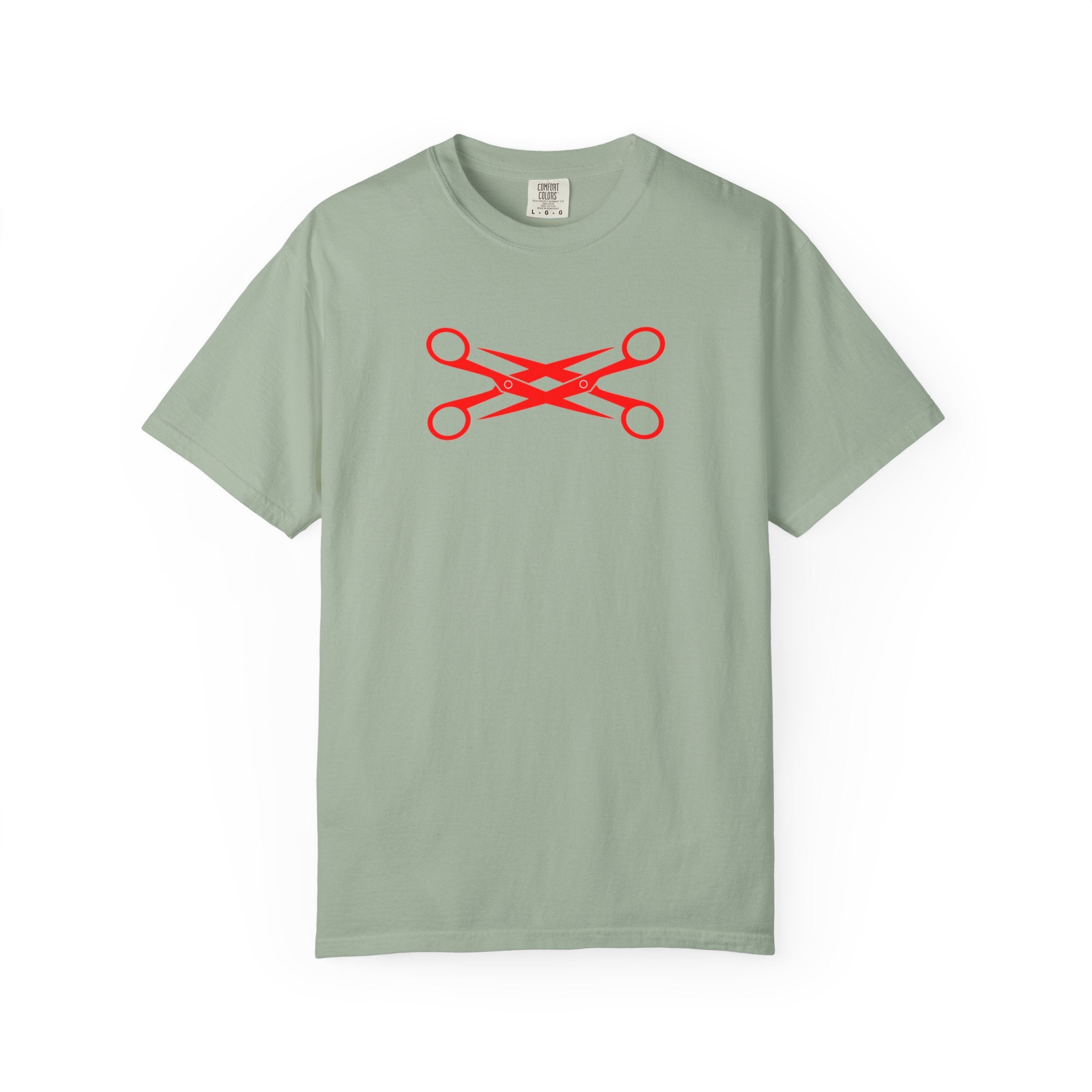 Scissors Cross Graphic T-Shirt — Minimalist Barber & Stylist Tee