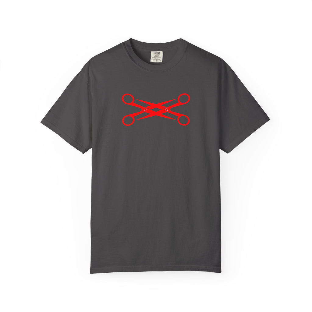 Scissors Cross Graphic T-Shirt — Minimalist Barber & Stylist Tee