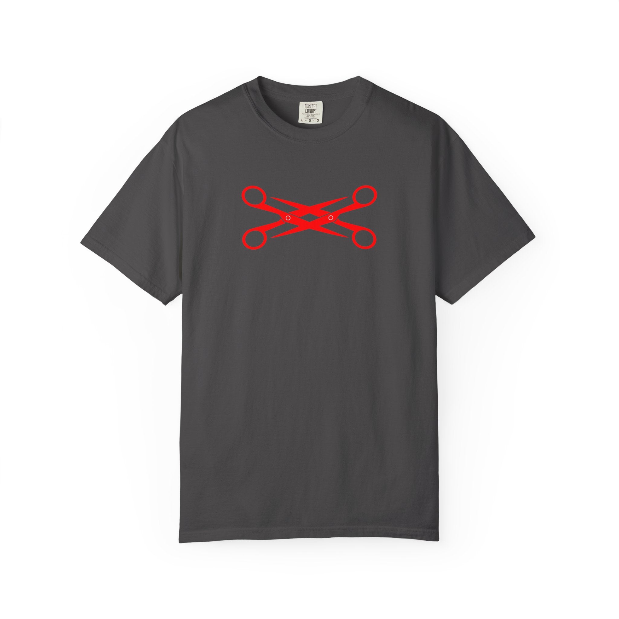 Scissors Cross Graphic T-Shirt — Minimalist Barber & Stylist Tee
