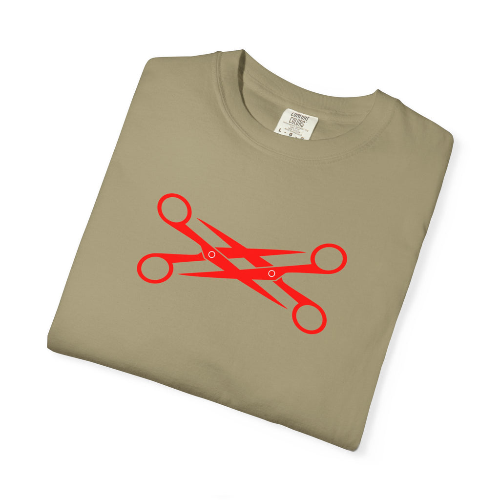 Scissors Cross Graphic T-Shirt — Minimalist Barber & Stylist Tee