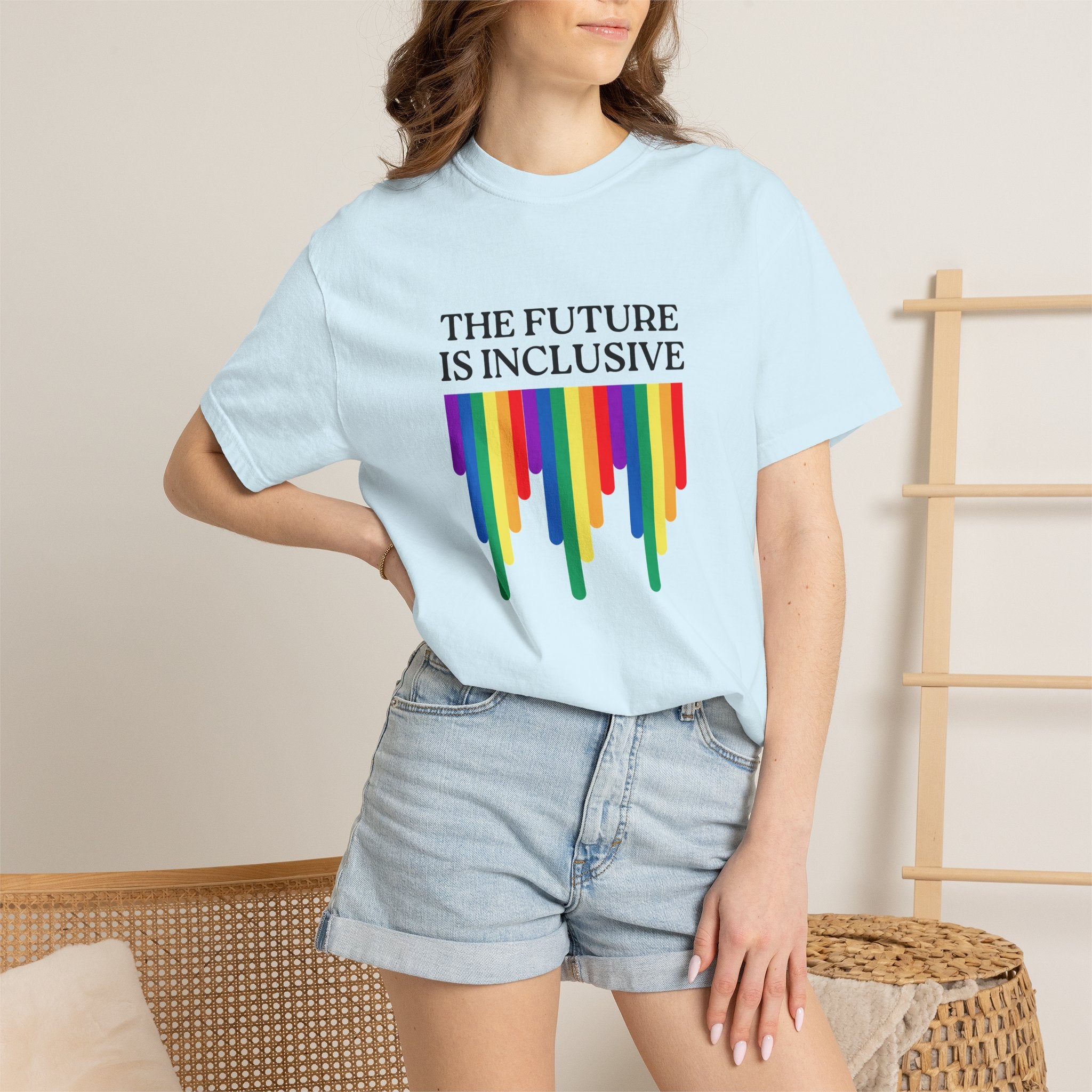 Inclusive Future T‑Shirt – "The Future Is Inclusive" Rainbow Pride Tee