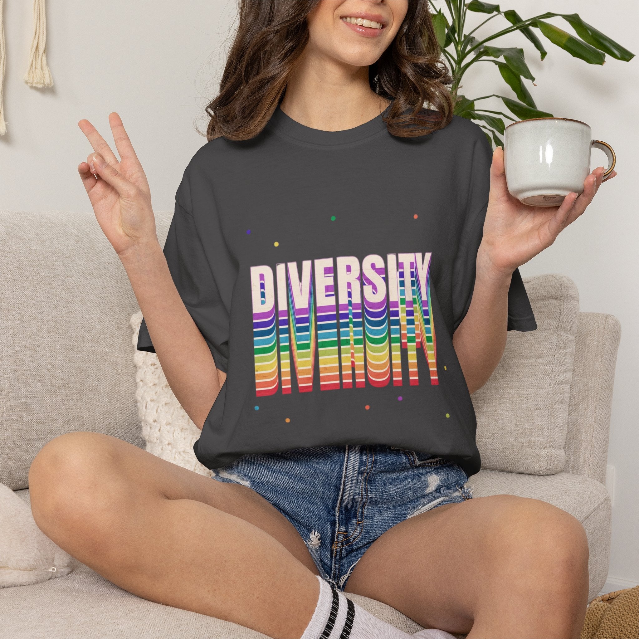 Diversity Rainbow T-Shirt — 'DIVERSITY' Bold Pride Graphic Tee