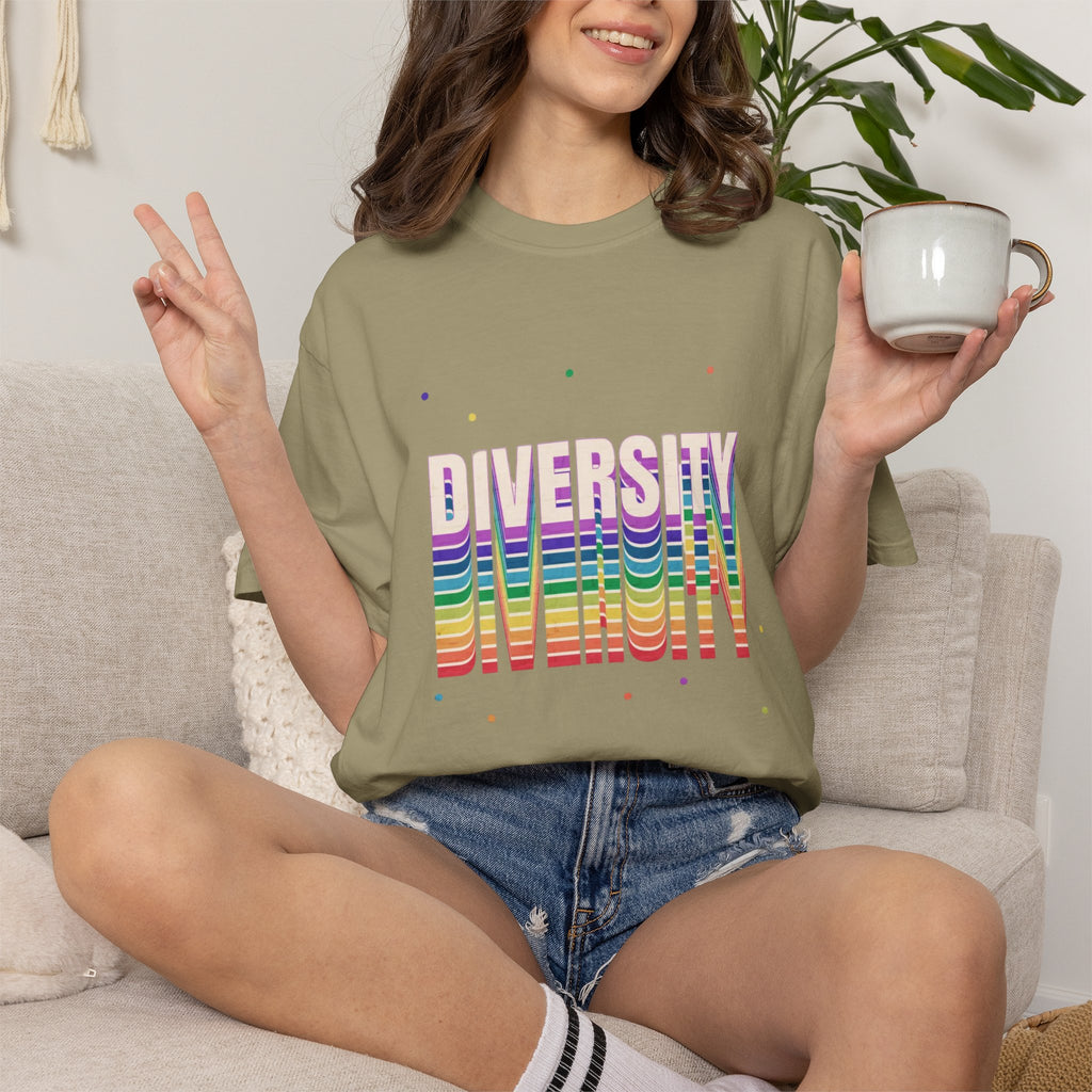 Diversity Rainbow T-Shirt — 'DIVERSITY' Bold Pride Graphic Tee
