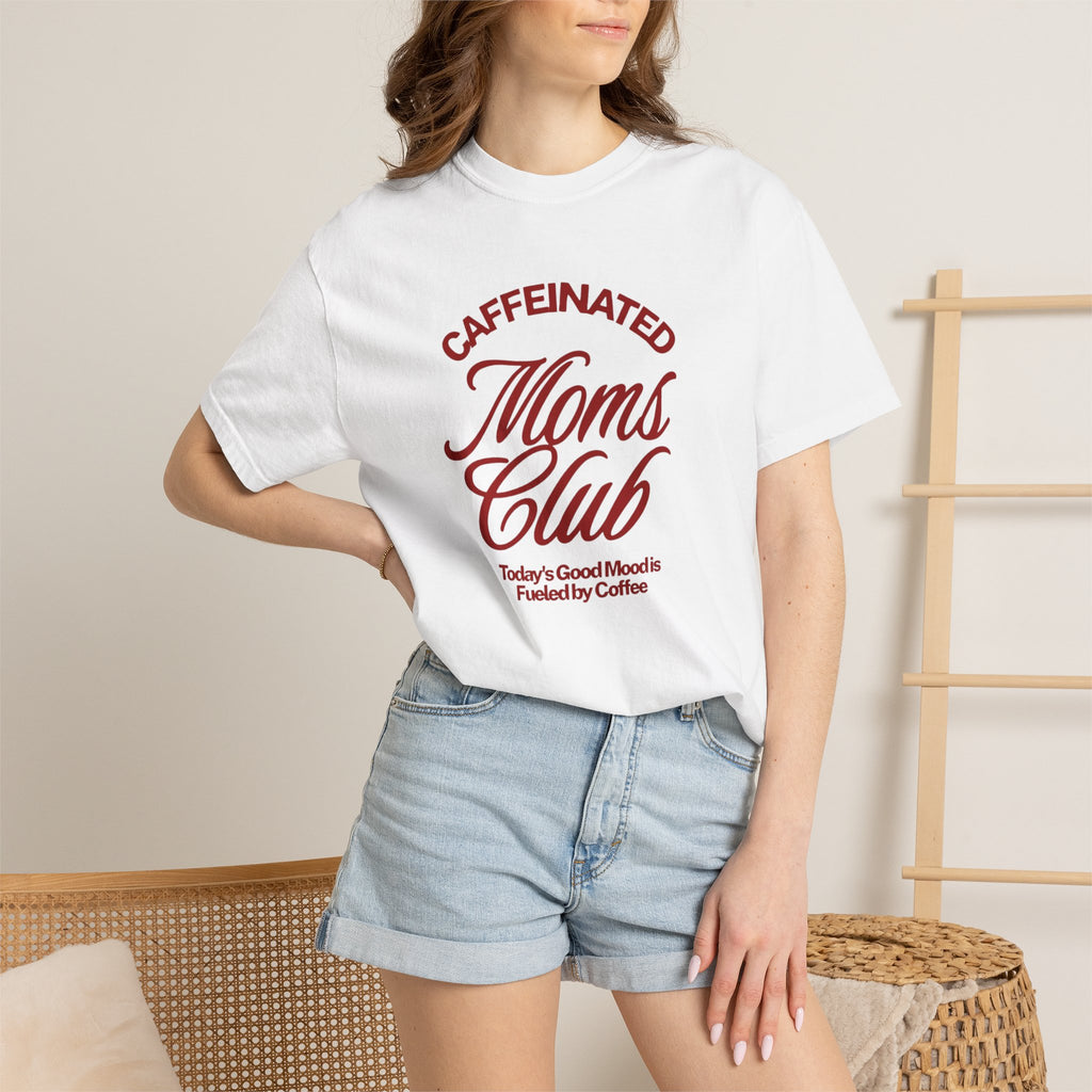 Caffeinated Moms Club T-Shirt — Retro Coffee Mom Tee