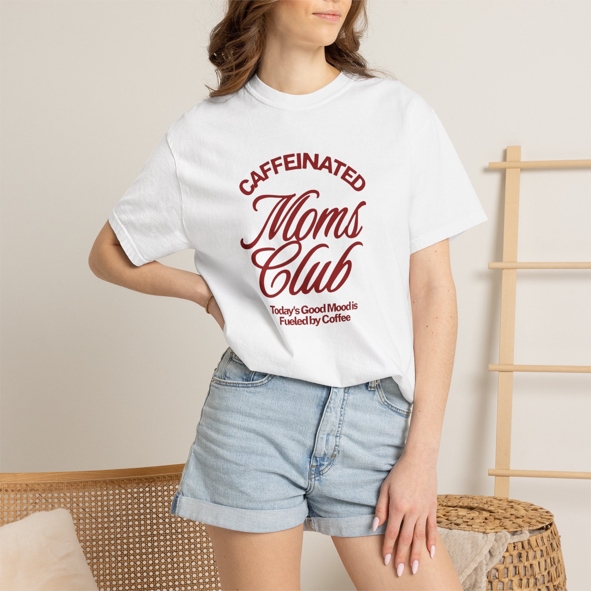 Caffeinated Moms Club T-Shirt — Retro Coffee Mom Tee