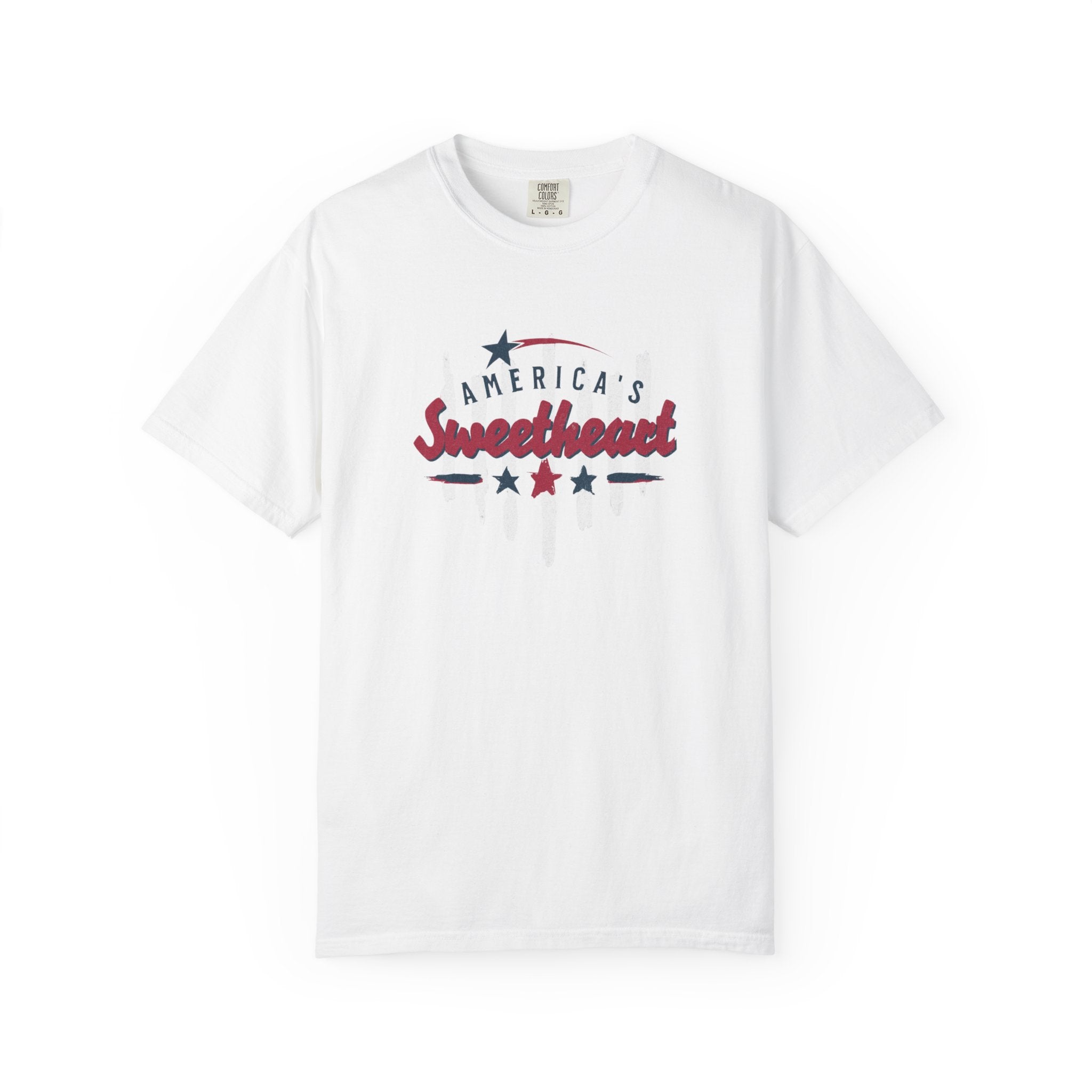 America's Sweetheart T-Shirt — Patriotic Vintage Stars Tee