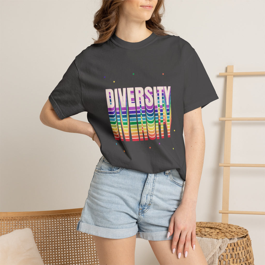 Diversity Rainbow T-Shirt — 'DIVERSITY' Bold Pride Graphic Tee