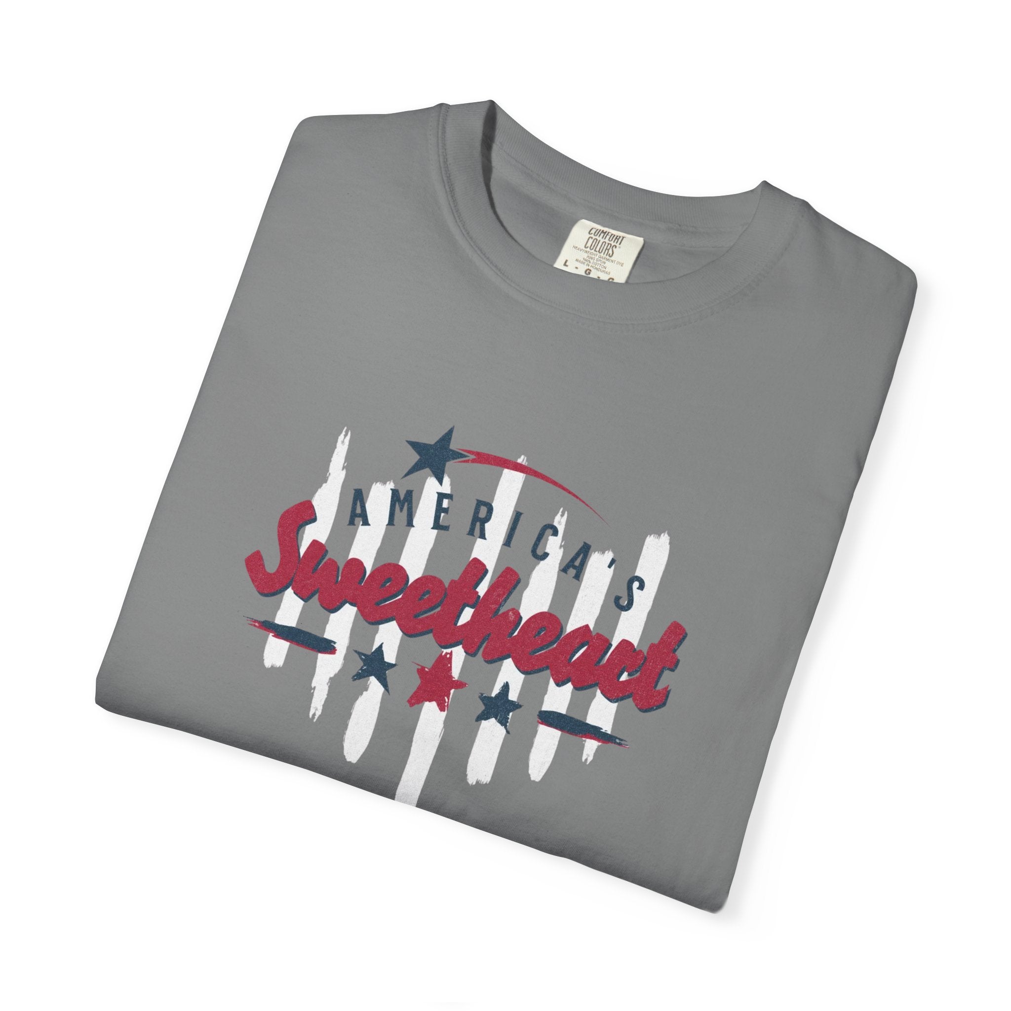 America's Sweetheart T-Shirt — Patriotic Vintage Stars Tee
