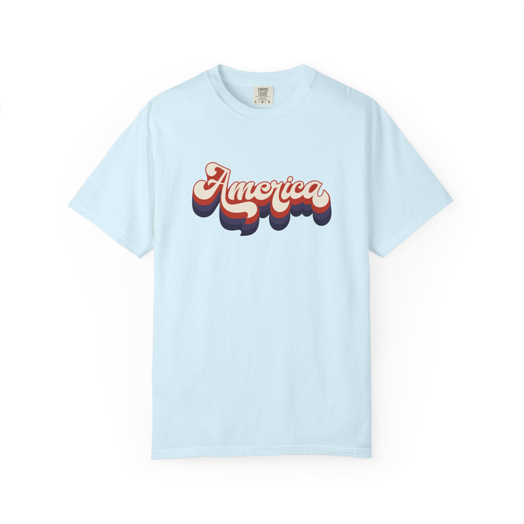 Retro 'America' T-Shirt — Vintage 70s Patriotic Graphic Tee