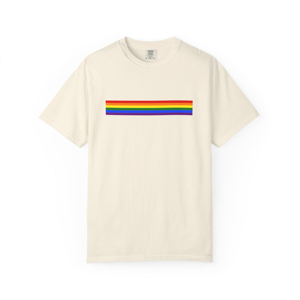 Rainbow Stripe T-Shirt — Pride Minimalist Tee