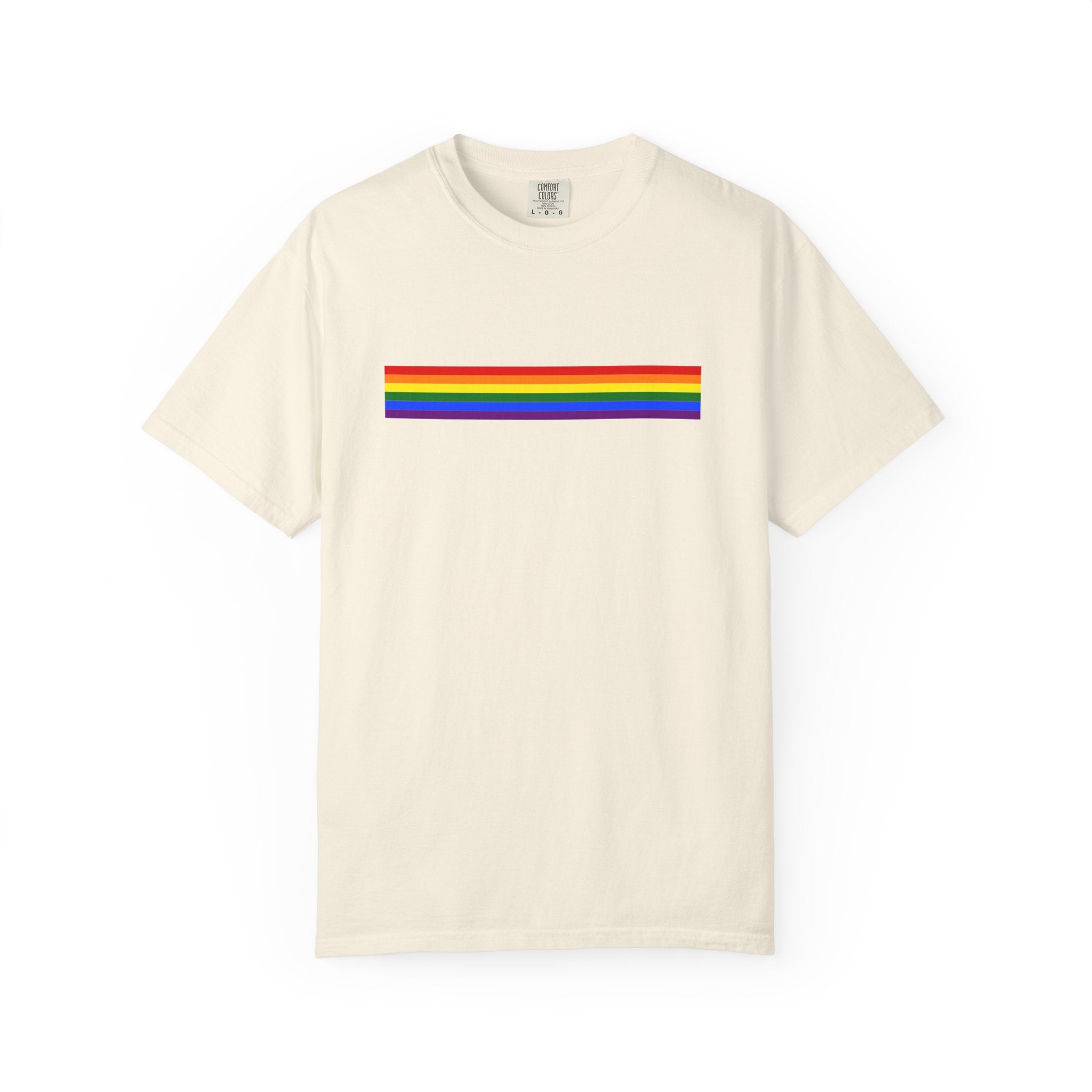 Rainbow Stripe T-Shirt — Pride Minimalist Tee