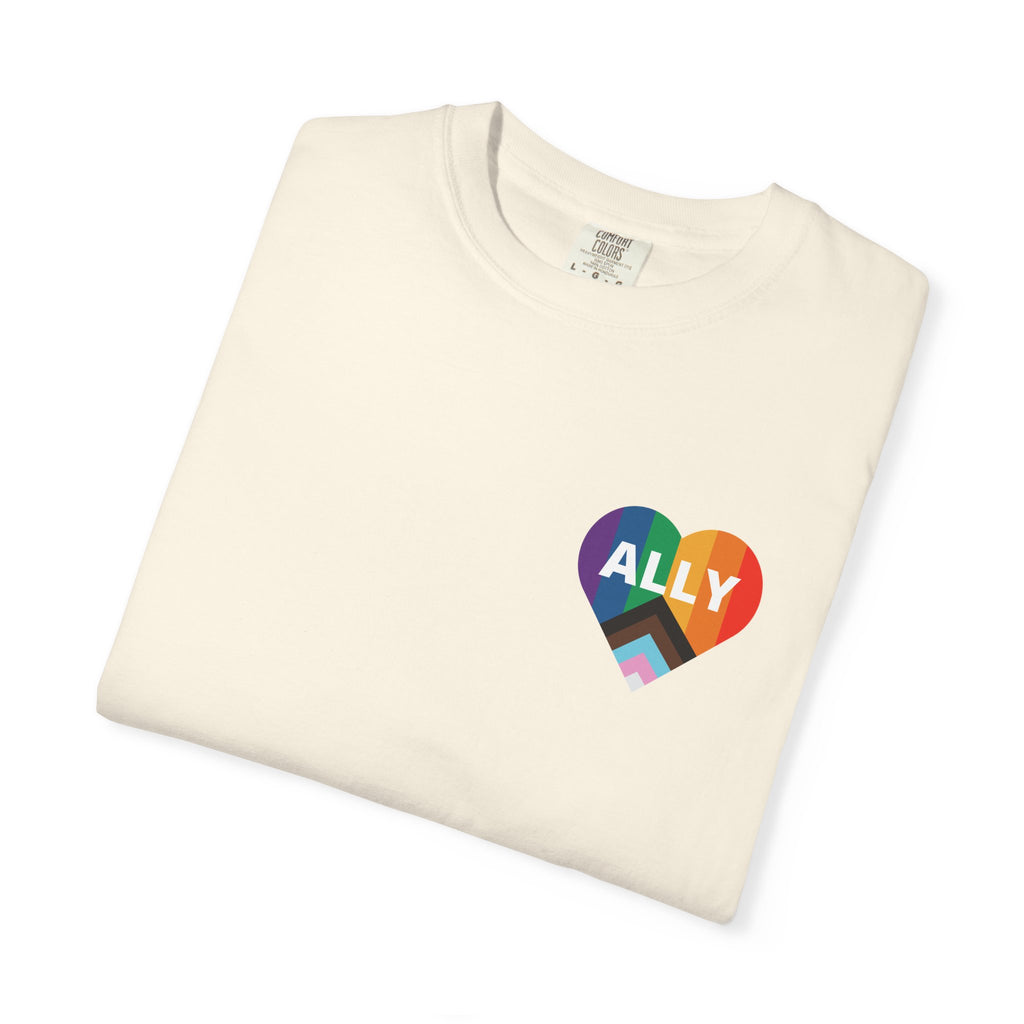 Ally Heart Rainbow T‑Shirt — LGBTQ+ Ally Pride Tee