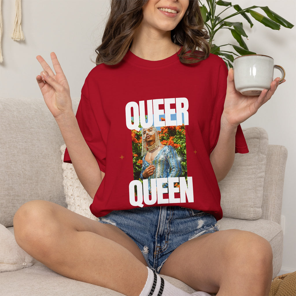 Queer Queen T-Shirt — Vintage Floral Pride Graphic Tee