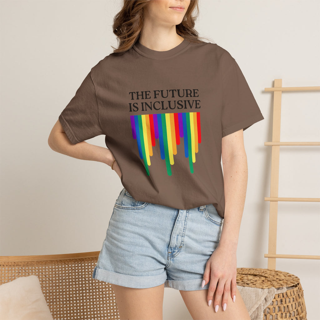 Inclusive Future T‑Shirt – "The Future Is Inclusive" Rainbow Pride Tee