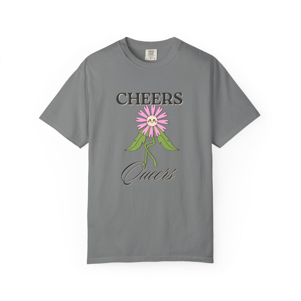 Cheers Queers Floral T-Shirt — Pride Friendly Graphic Tee