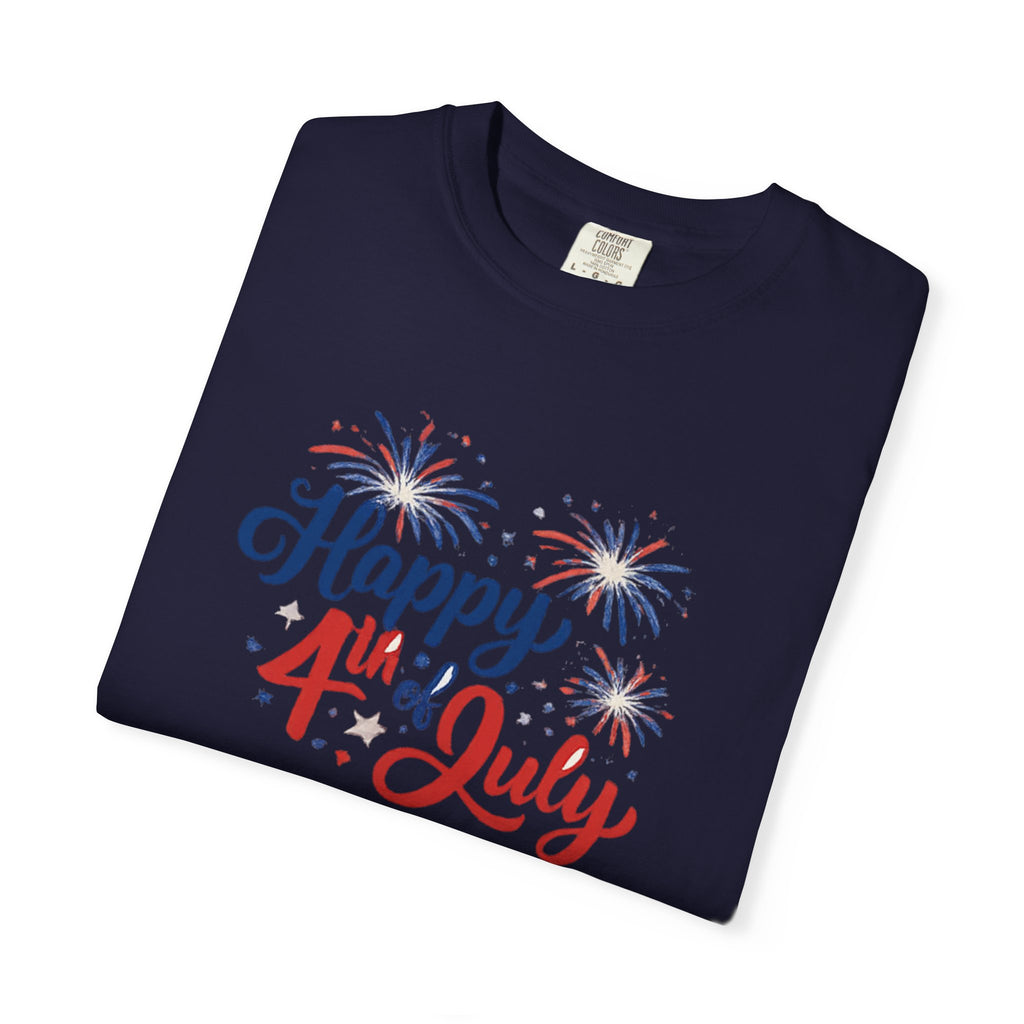 Happy 4th of July T-Shirt — Patriotic Fireworks Tee