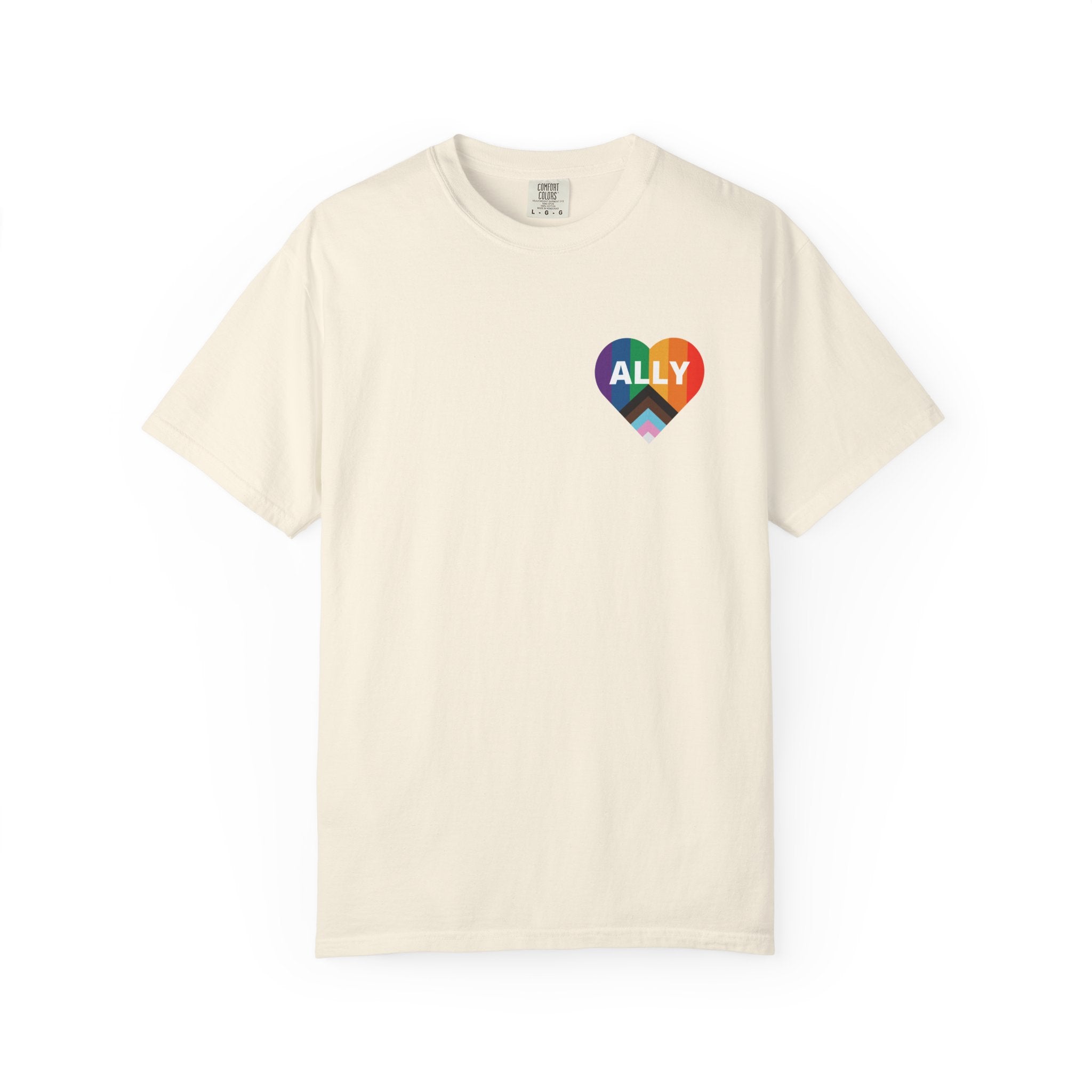 Ally Heart Rainbow T‑Shirt — LGBTQ+ Ally Pride Tee