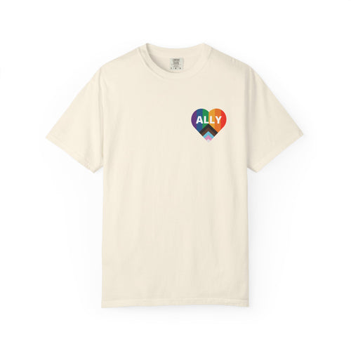 Ally Heart Rainbow T‑Shirt — LGBTQ+ Ally Pride Tee