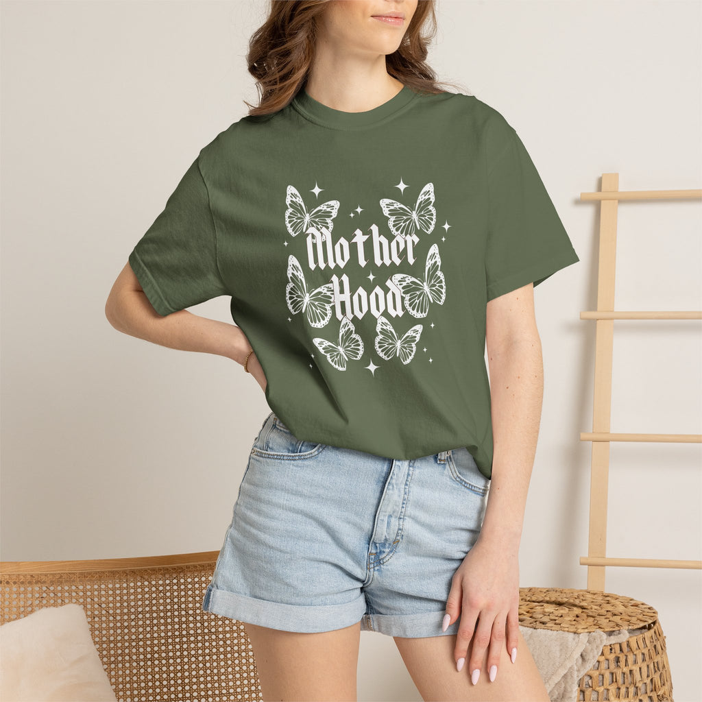 Motherhood Butterfly T-Shirt — Vintage Floral Mom Tee for Mother's Day