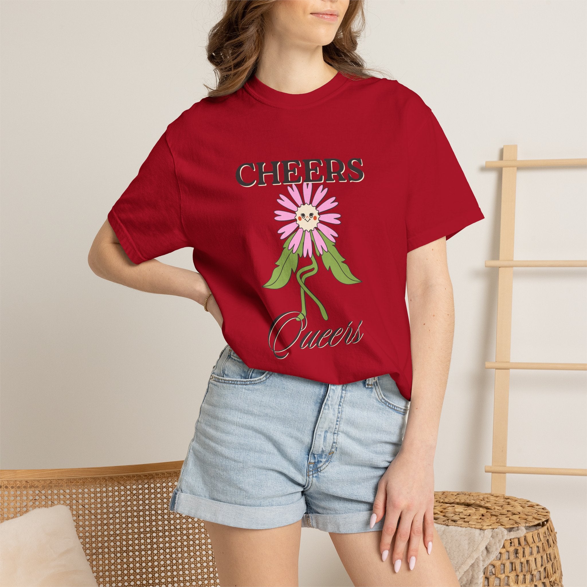 Cheers Queers Floral T-Shirt — Pride Friendly Graphic Tee