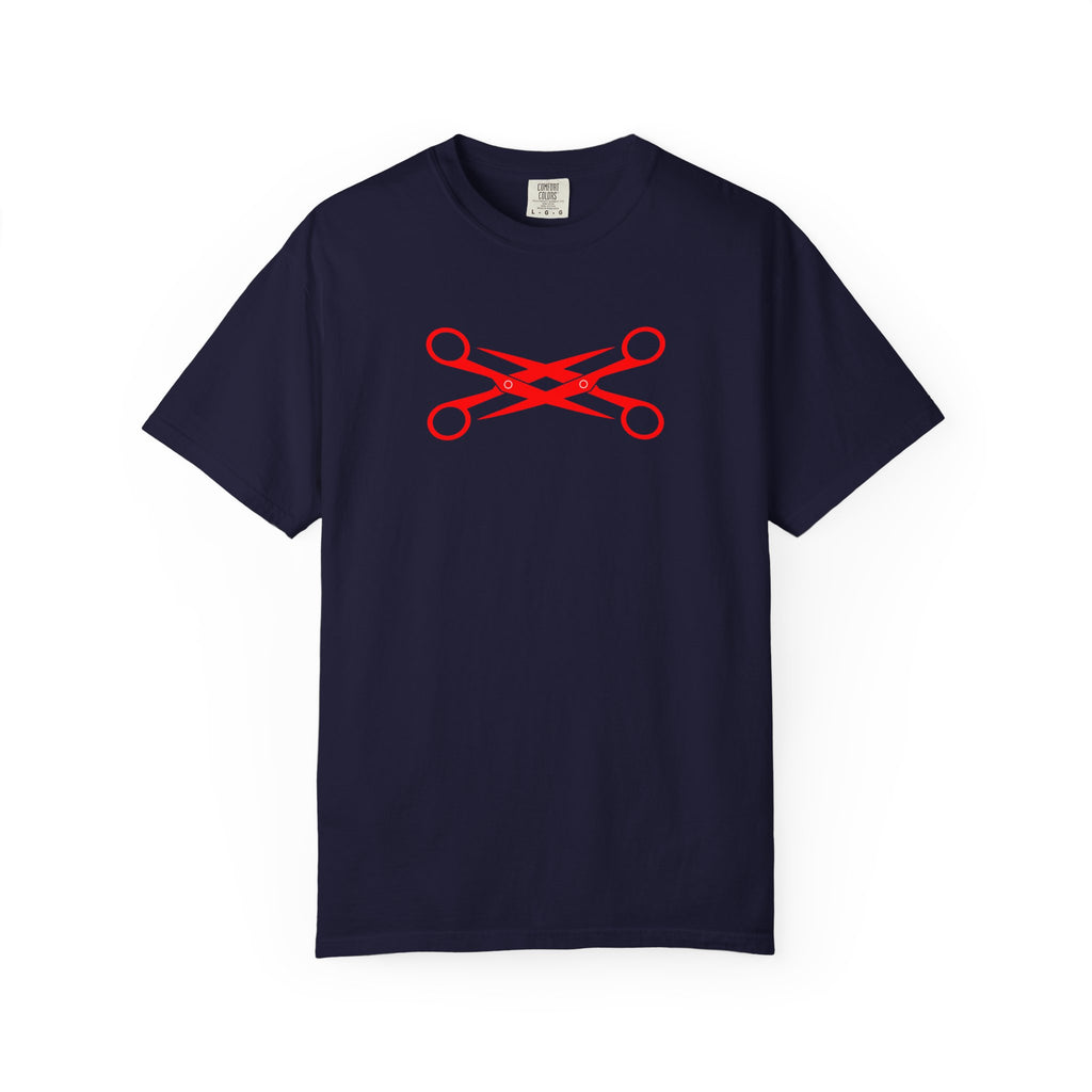 Scissors Cross Graphic T-Shirt — Minimalist Barber & Stylist Tee