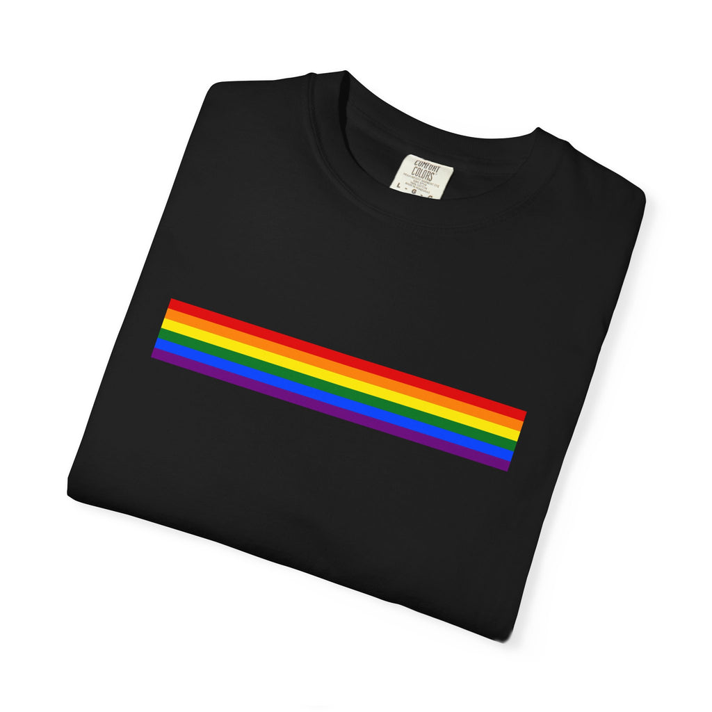 Rainbow Stripe T-Shirt — Pride Minimalist Tee