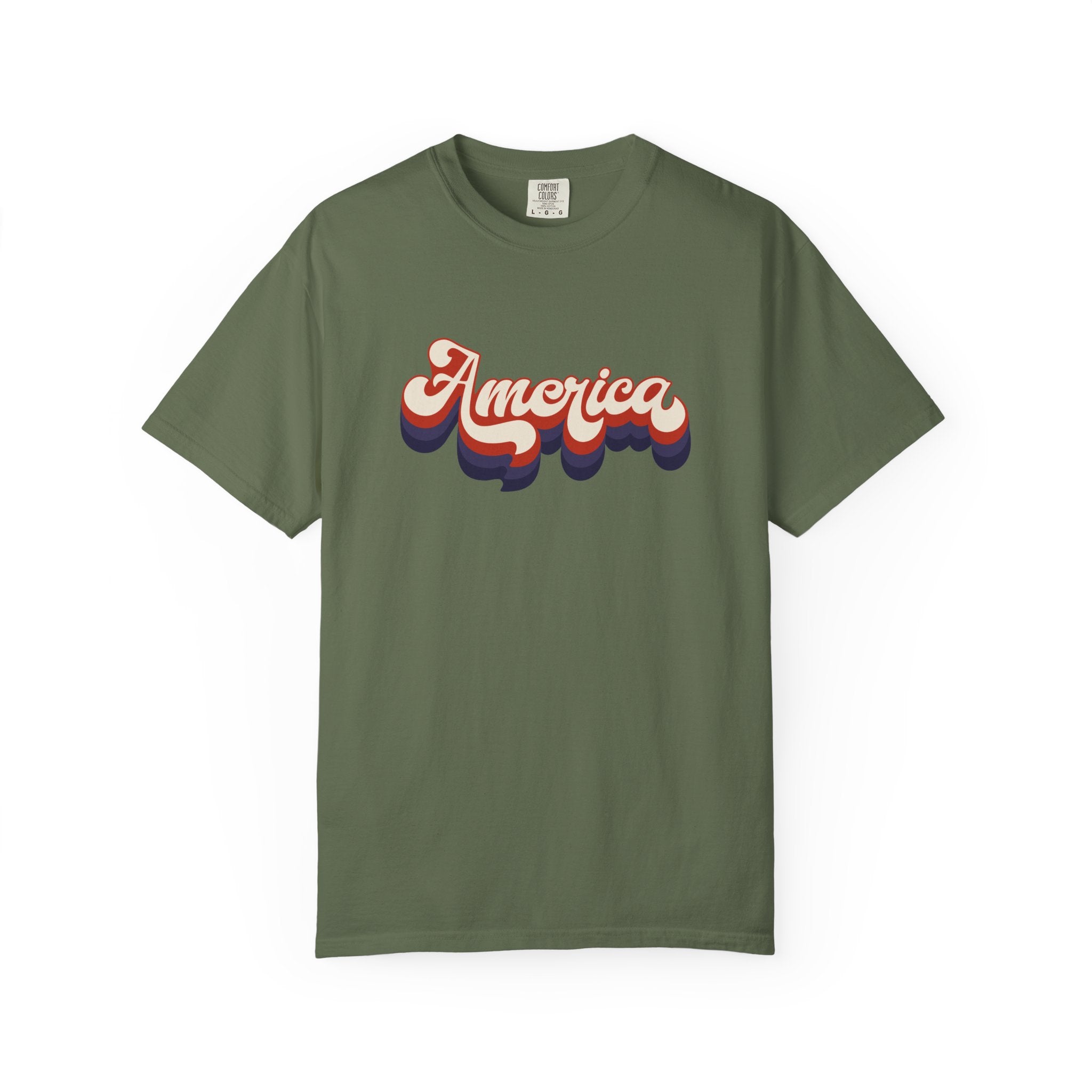 Retro 'America' T-Shirt — Vintage 70s Patriotic Graphic Tee