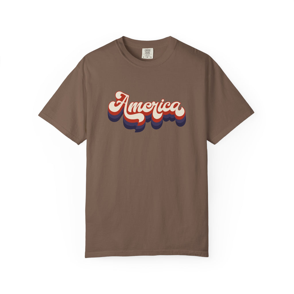 Retro 'America' T-Shirt — Vintage 70s Patriotic Graphic Tee