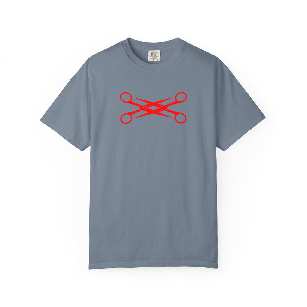 Scissors Cross Graphic T-Shirt — Minimalist Barber & Stylist Tee